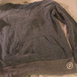 Pure Barre fleece cut neck sweatshirt